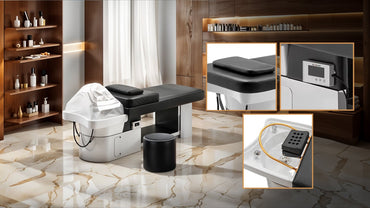 Why the Black Silver Premium Electric Hair Washing Shampoo Chair Massage Bed is a Game-Changer for Your Salon? - hair washing chair- massage bed- shampoo chair - al basel cosmetics