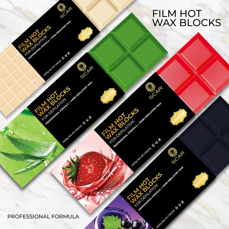 Scar Film Hot Wax Blocks 500g Aloe Vera - al basel cosmetics