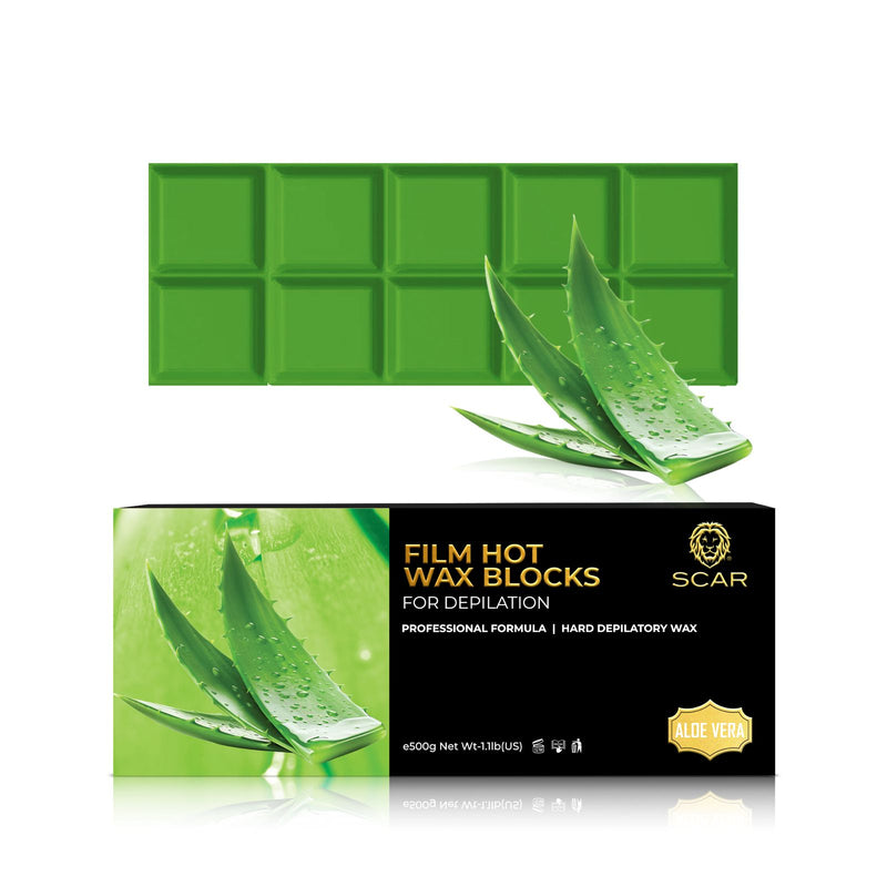 Scar Film Hot Wax Blocks 500g Aloe Vera - al basel cosmetics
