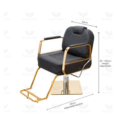 Luxury Salon Styling Chair  Gold & Black