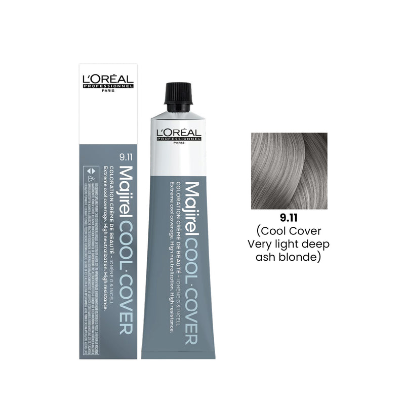 Hair Color Majirel Cool Cover 50ml 9.11 Very Light Deep Ash Blonde Loreal Professional-L’Oreal hair color-loreal uae- loreal professional- Al basel Cosmetics