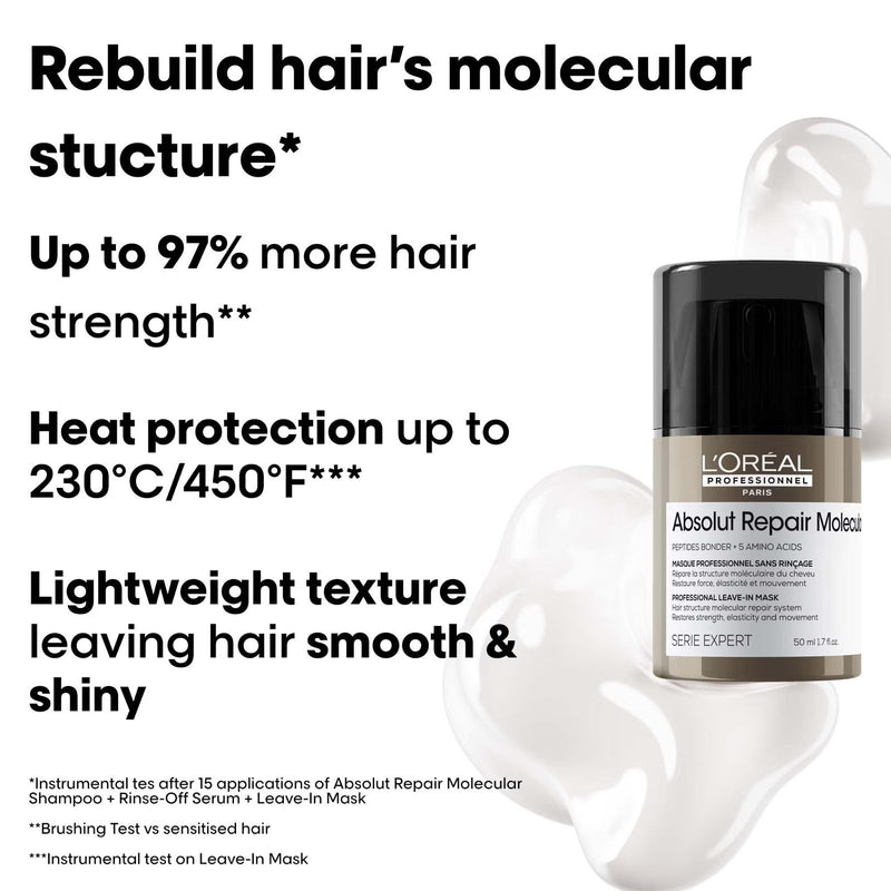 SE Absolut Repair Molecular Leave-In Mask 50ml L’Oréal Professional - Hair mask - Loreal professional - Al Basel Cosmetics - UAE