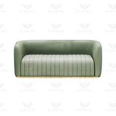Large Green Reception Salon Sofa - albasel cosmetics