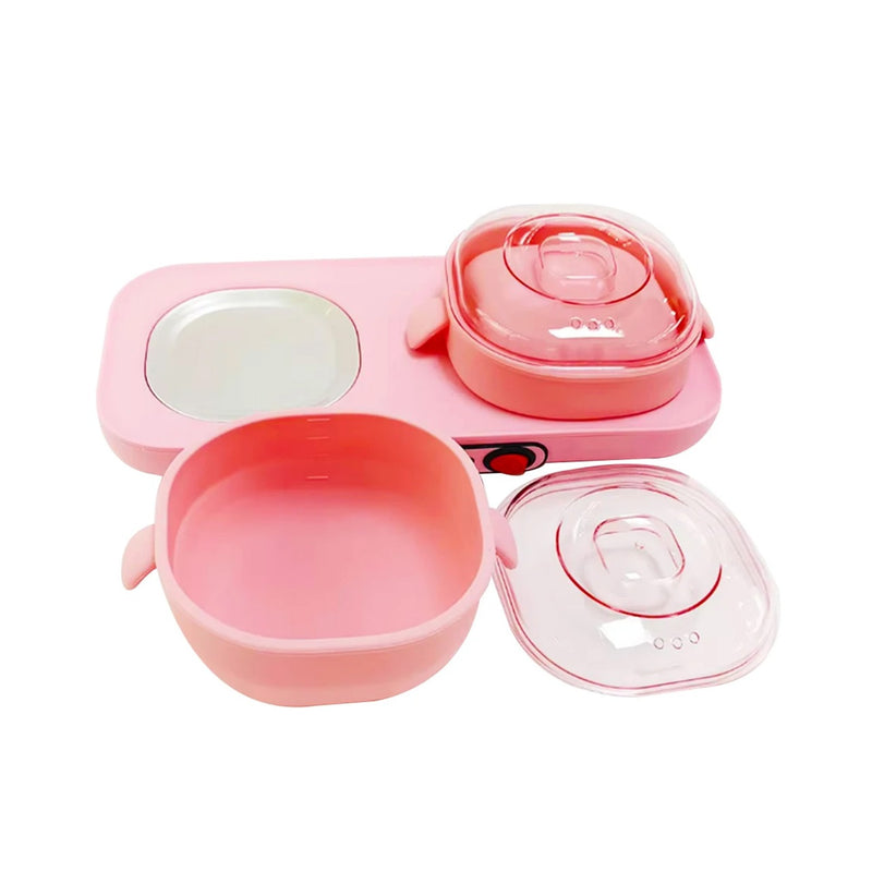 Double Silicone Wax Warmer Machine Pink - double plate wax warmer - wax heater machine - double wax heater machine - pink silicone wax heater - Al Basel - UAE