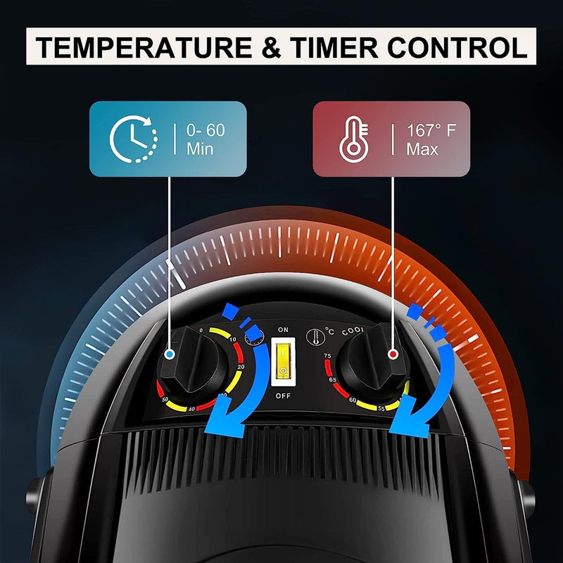 Professional Black Hooded Hair Dryer Stand Machine for Salon Spa – Adjustable, Portable & Efficient - professional hair dryer stand machine for salon spa - salon hair dryer equipment - Al Basel - UAE - Salon - Spa equipments