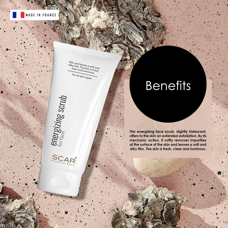 Energizing Scrub For Face 200ml - Scar - scar professional- face scrub- face care- for all skin types- smooth skin- hydra facial- al basel cosmetics- Dubai