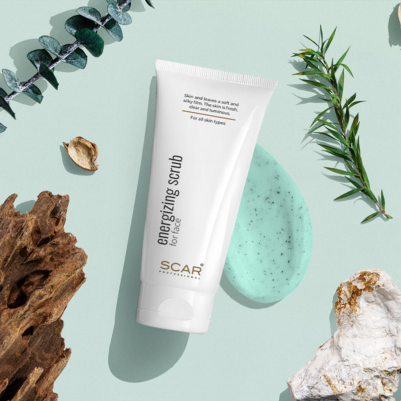 Energizing Scrub For Face 200ml - Scar - scar professional- face scrub- face care- for all skin types- smooth skin- hydra facial- al basel cosmetics- Dubai