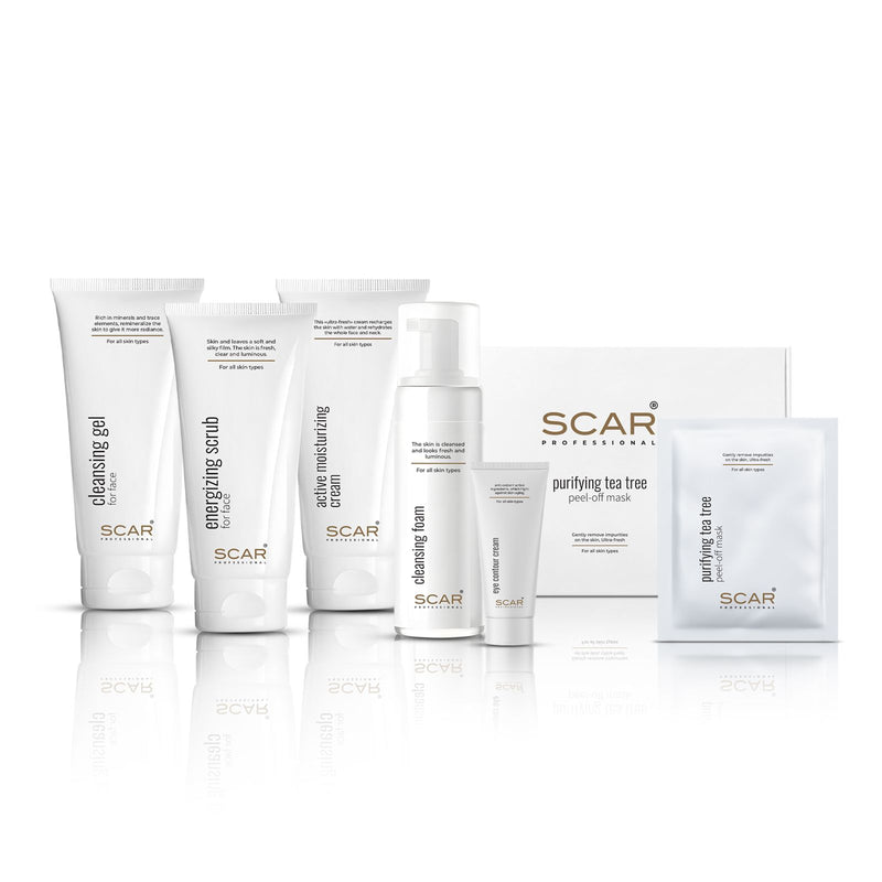 Complete Face Care Kit for Hydra Facial | Scar Professional- hydra facial- skin care- face care- scar professional- complete kit- offer pack- for all skin types- facial kit- Al Basel Cosmetics- UAE