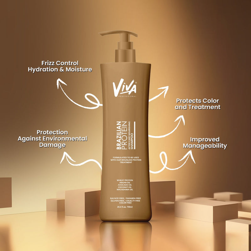 Brazilian Protein After Care Nourishing Shampoo 750ml Viva - al basel cosmetics - hair care - Brazilian protein treatment - after care - shampoo - Viva - UAE - after care shampoo