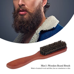 Beard Styling Brush Wooden Brown - albasel cosmetics