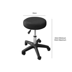 Professional Salon Round Stool - Black