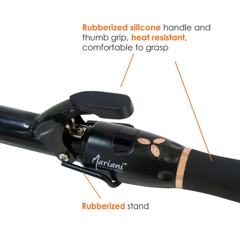 Mariani Hair Curling Iron Black 19z - al basel cosmetics - Curling wand - Hair curler - Curl iron - Curling tool - hair styling tools - hair styling equipment- hair styler - hair care - UAE