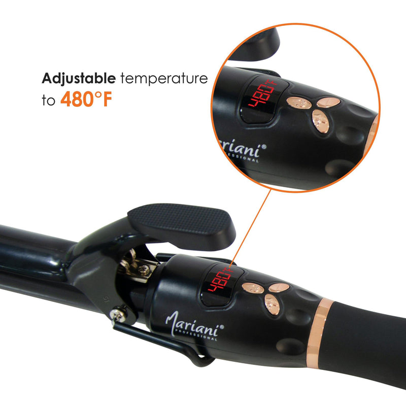 Mariani Hair Curling Iron Black 19z - al basel cosmetics - Curling wand - Hair curler - Curl iron - Curling tool - hair styling tools - hair styling equipment- hair styler - hair care - UAE