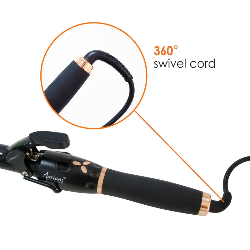 Mariani Hair Curling Iron Black 19z - al basel cosmetics - Curling wand - Hair curler - Curl iron - Curling tool - hair styling tools - hair styling equipment- hair styler - hair care - UAE
