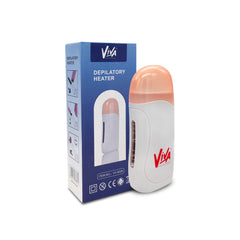 Viva Depilatory Wax Heater Single - Viva Professional - Al Basel Cosmetics - Professional Depilatory Roll On Wax Heater - Electric Roll On Wax Warmer Pink - Salon Quality Waxing Device - Professional Electric Depilatory Roll On Wax Heater Pink with Cable for Smooth Hair Removal - UAE - wax heater - wax heater machine