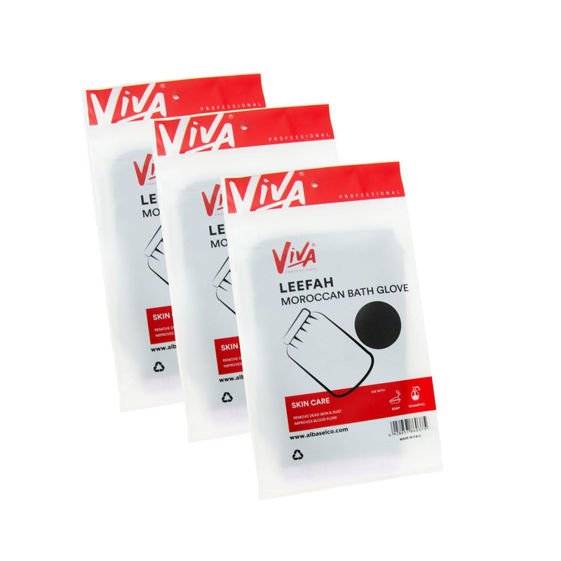 Viva Moroccan Bath Glove Leefah (3 pieces) for dead skin and dust - Albasel cosmetics