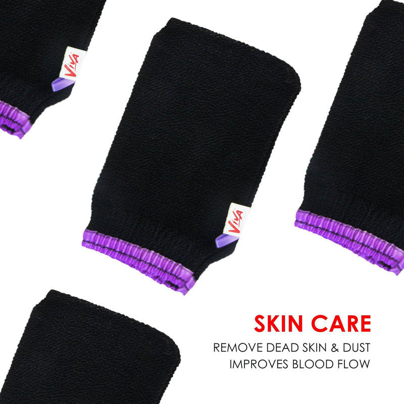 Viva Moroccan Bath Glove Leefah (3 pieces) for dead skin and dust - Albasel cosmetics
