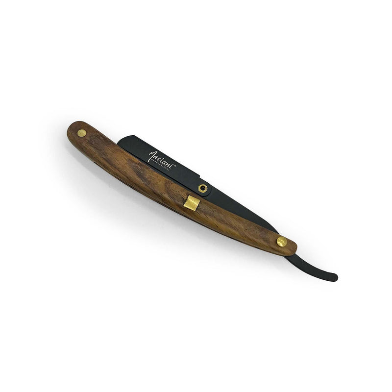 Barber Razor Stainless Steel With Wood Handle - Albasel cosmetics