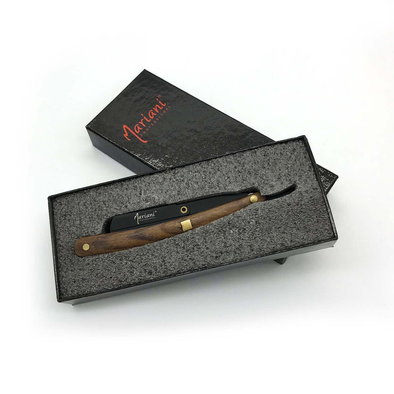 Barber Razor Stainless Steel With Wood Handle - Albasel cosmetics