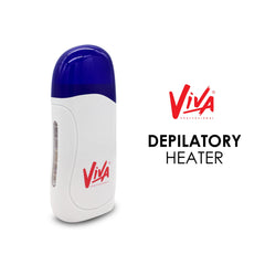 Viva Professional Electric Depilatory Roll On Wax Heater With Cable (Blue) - Albasel Cosmetics - Professional Depilatory Roll On Wax Heater - Electric Roll On Wax Warmer Pink - Salon Quality Waxing Device - Professional Electric Depilatory Roll On Wax Heater Pink with Cable for Smooth Hair Removal - UAE - wax heater - wax heater machine