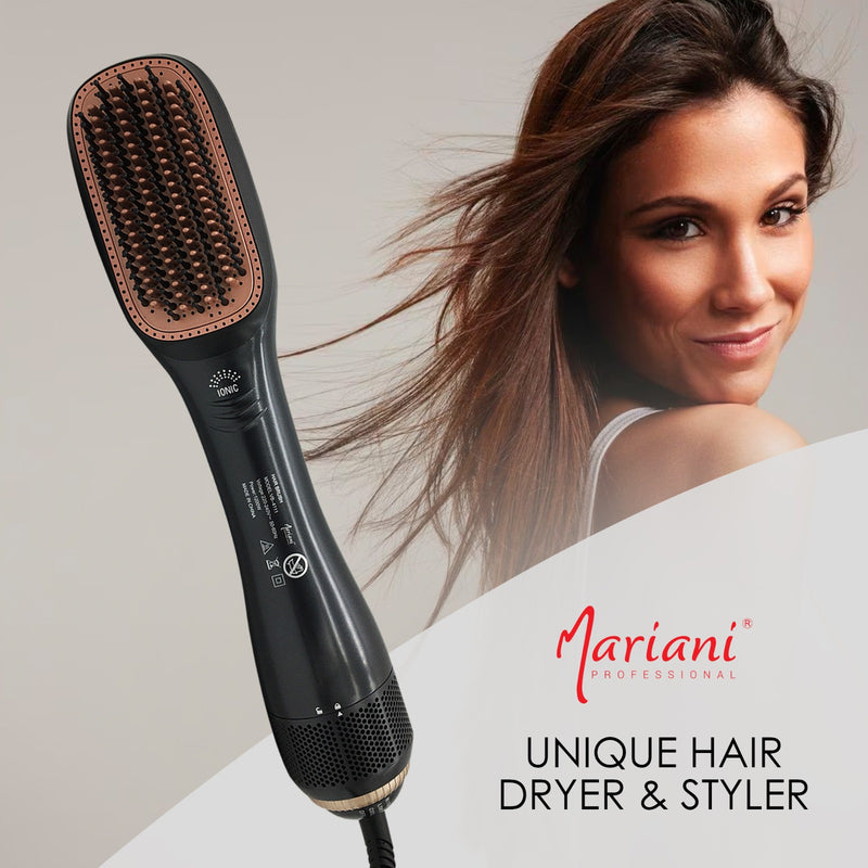 Mariani Professional 2-in-1 Styling Brush | Hair Dryer and Straightener - hair dryer - hair straightener - hair iron - hair styling tools - 2 in 1 styling brush - hair brush - multipurpose hair brush - hair care - Mariani - Abu Dhabi - dryer and styler - UAE - straightening iron - hair straightener
