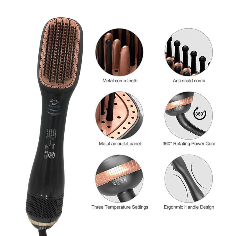 Mariani Professional 2-in-1 Styling Brush | Hair Dryer and Straightener - hair dryer - hair straightener - hair iron - hair styling tools - 2 in 1 styling brush - hair brush - multipurpose hair brush - hair care - Mariani - Abu Dhabi - dryer and styler - UAE - straightening iron - hair straightener