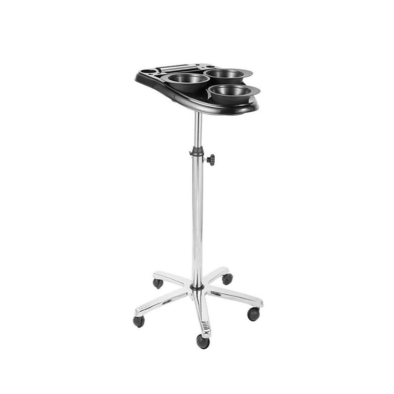 Hair Coloring Trolley Black with Hair Coloring Bowls - hair coloring trolley - al basel cosmetics 