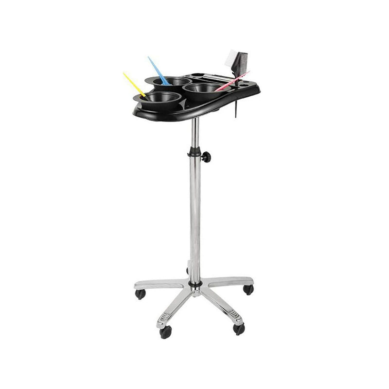 Hair Coloring Trolley Black with Hair Coloring Bowls - hair coloring trolley - al basel cosmetics 