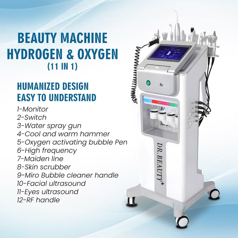 Beauty Machine Hydrogen & Oxygen 11 in 1 Hydrafacial Machine - al basel cosmetics - hydrafacial machine