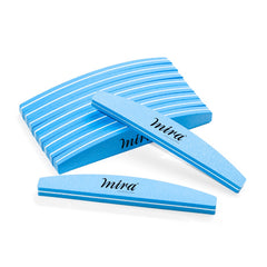 Professional Nail File Half Moon Sponge 704 Blue for Nail Art Design Mira - nail art tools - al basel cosmetics