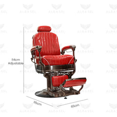 Red Professional Barber Salon Hair Cutting Gents Chair