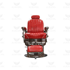 Red Professional Barber Salon Hair Cutting Gents Chair - salon chair - gents chair - barber chair - al basel cosmetics 