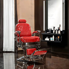 Red Professional Barber Salon Hair Cutting Gents Chair - salon chair - gents chair - barber chair - al basel cosmetics 