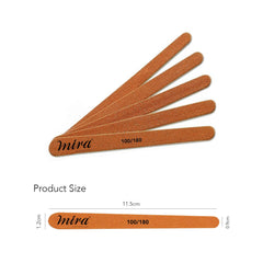 Wooden Nail File Water Drop 50 Pcs 714 Mira Professional