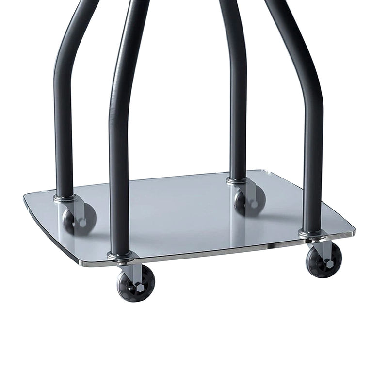 Black Hair Coloring Trolley Stand with Transparent Table Top - al basel cosmetics