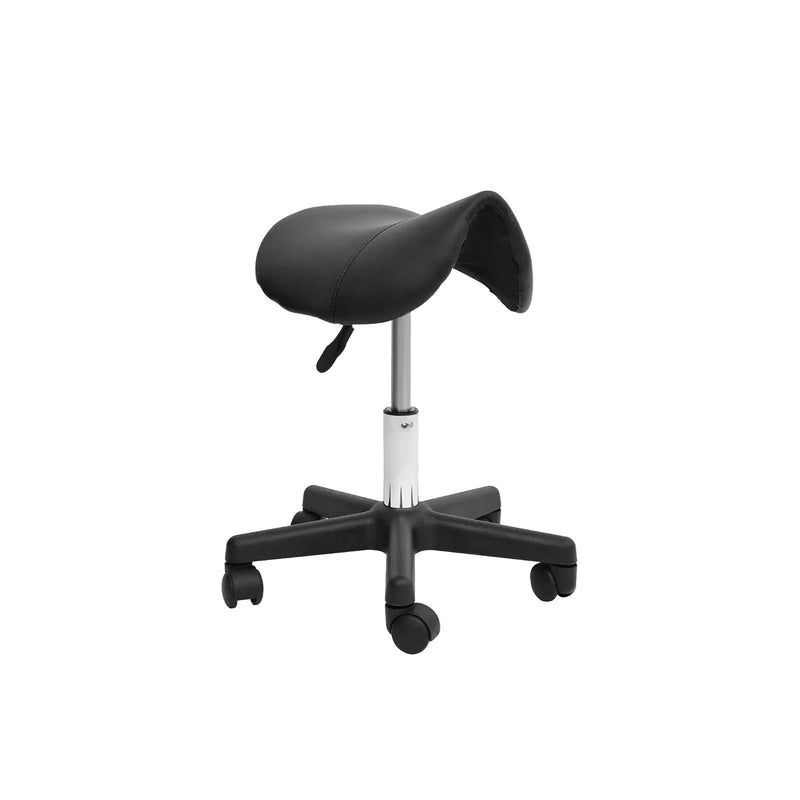 Black Swivel Saddle Stool for Salons Spa - al basel cosmetics