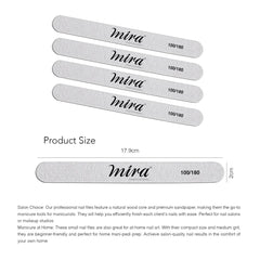 Straight Wooden Nail File 50 Pcs 716 Mira Professional - al basel cosmetics