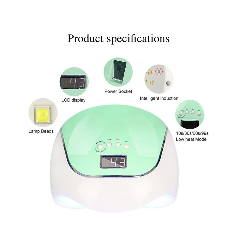 Green Mira Professional V5 UV LED Nail Dryer Lamp - hair dryer- uv led light lamp- al basel cosmetics