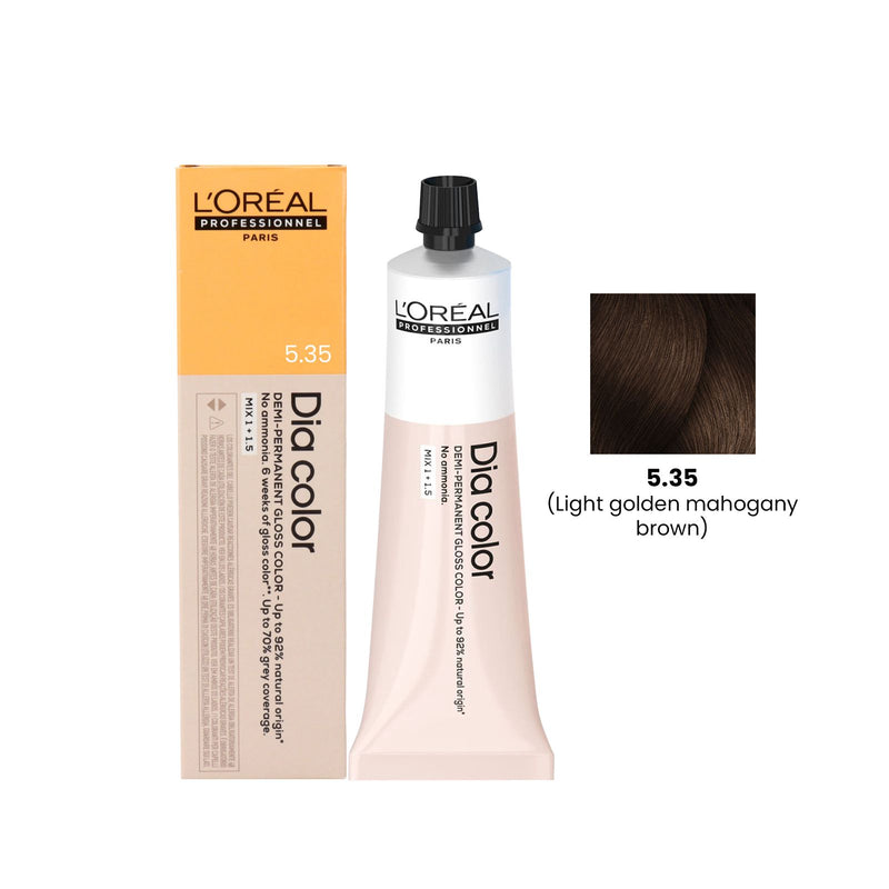 Hair Color Dia Color 60ml 5.35 Light Golden Mahogany Brown Loreal Professional - L’Oreal hair color-loreal uae- loreal professional- Al basel Cosmetics