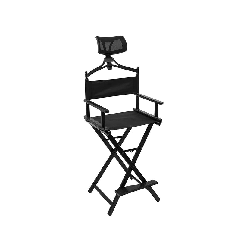 Beauticians and Stylists Foldable Makeup Chair Black MYT - makeup chair- al basel cosmetics