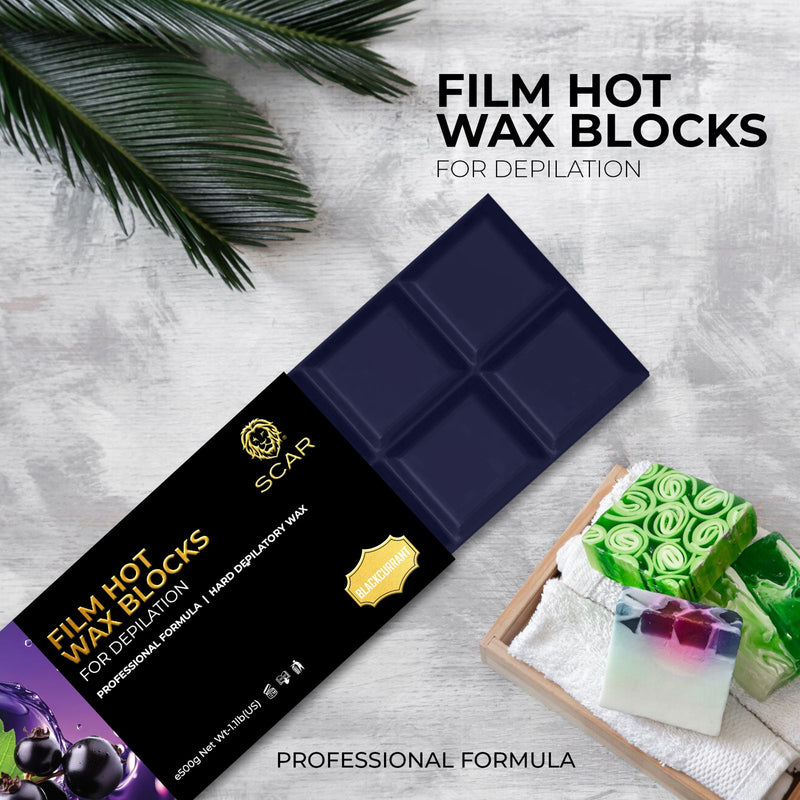 Scar Film Hot Wax Blocks 500g Blackcurrant - al basel cosmetics