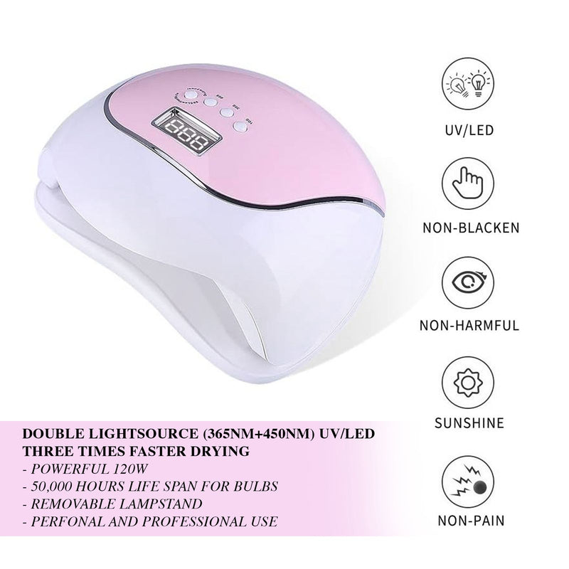 Pink Mira Professional V5 UV LED Nail Dryer Lamp - al basel cosmetics- nail dryer