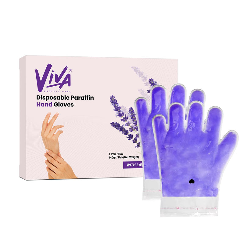 Disposable Paraffin Hand Gloves Lavender 1 Pair/Box Viva - al basel cosmetics