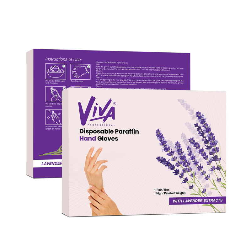 Disposable Paraffin Hand Gloves Lavender 1 Pair/Box Viva - al basel cosmetics