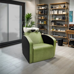 Green Salon Spa Professional Hair Washing Shampoo Chair - shampoo chair - al basel cosmetics