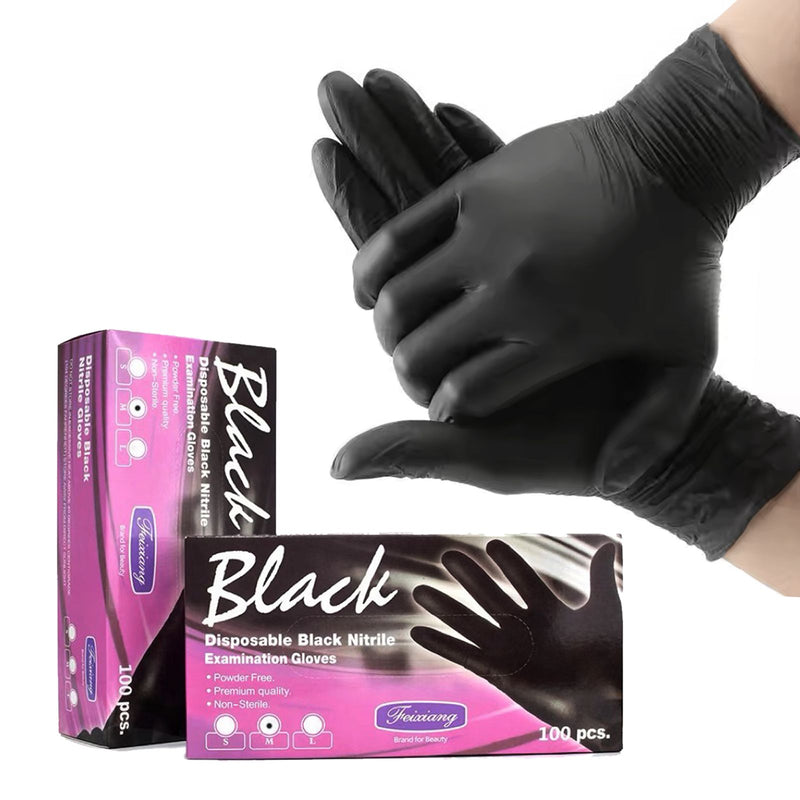 Disposable Black Blended Gloves - 100 PCs