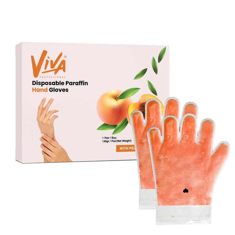 Disposable Paraffin Hand Gloves Peach 1 Pair/Box Viva - al basel cosmetics