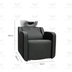 Dark Gray Salon Spa Professional Hair Washing Shampoo Chair