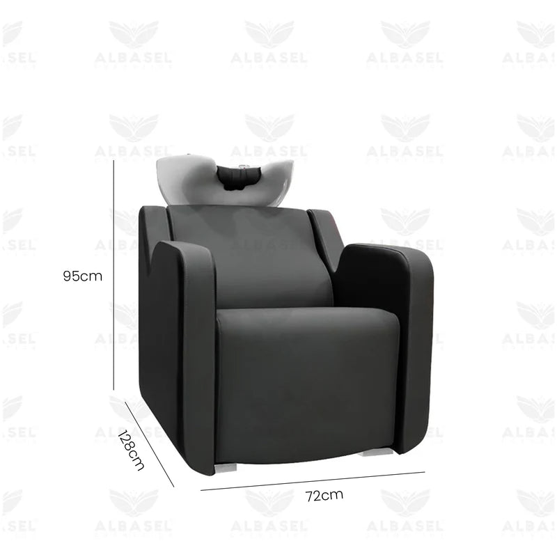 Dark Gray Salon Spa Professional Hair Washing Shampoo Chair