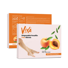 Disposable Paraffin Feet Gloves Peach 1 Pair/Box Viva - al basel cosmetics